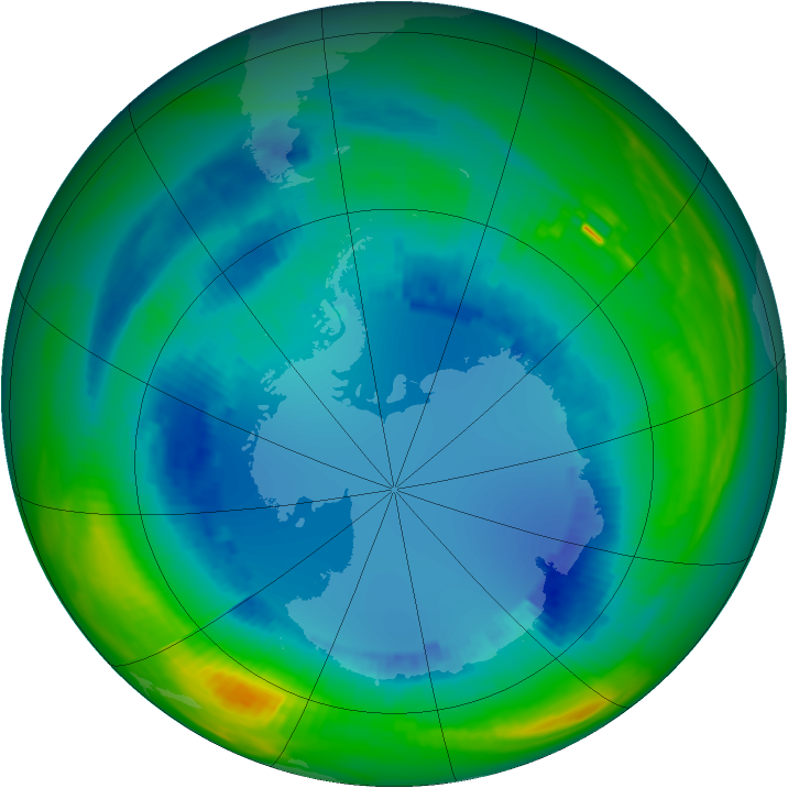 Ozone Map 1991-08-16